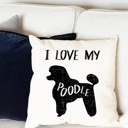  Personalized Dog Breed Throw Pillow Covers (NO Pillow Insert) - 18" x 18" - Choose from 22 Dog Breed Designs - New Year Gift for Pet Lovers