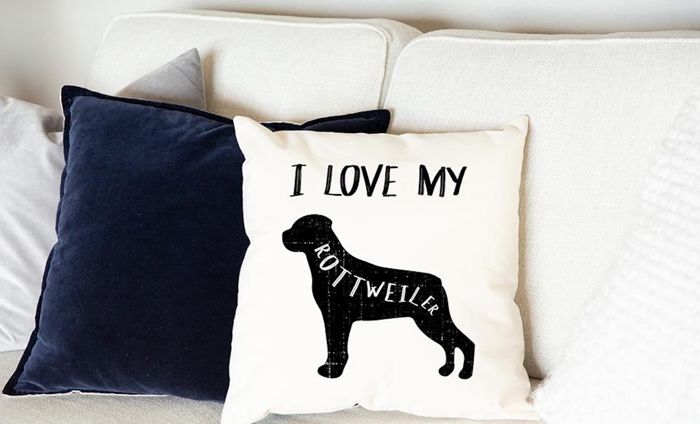 Personalized Dog Breed Throw Pillow Covers (NO Pillow Insert) - 18" x 18" - Choose from 22 Dog Breed Designs - New Year Gift for Pet Lovers