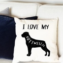  Personalized Dog Breed Throw Pillow Covers (NO Pillow Insert) - 18" x 18" - Choose from 22 Dog Breed Designs - New Year Gift for Pet Lovers