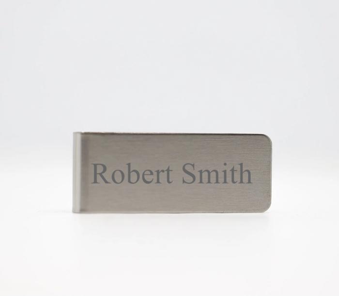 Personalized Metal Money Clip - Choose from 3 Colors and 4 Font Styles - Stocking Stuffers for Men