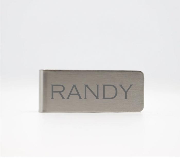 Personalized Metal Money Clip - Choose from 3 Colors and 4 Font Styles - Stocking Stuffers for Men