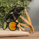  Personalized Wood Sunglasses - Choose from 7 Lens Colors and 10 Engraving Designs - Stocking Stuffers