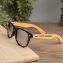  Personalized Wood Sunglasses - Choose from 7 Lens Colors and 10 Engraving Designs - Stocking Stuffers