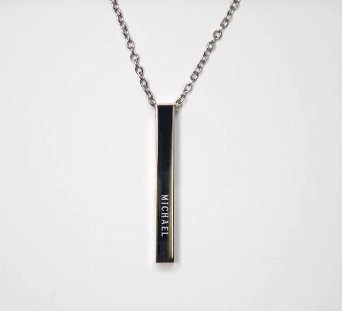 Personalized Vertical Bar Necklaces - Stocking Stuffers for Women