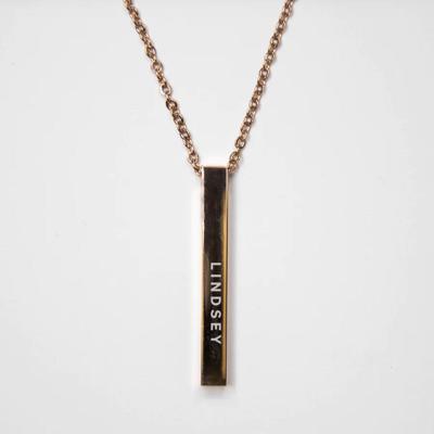 Personalized Vertical Bar Necklaces - Stocking Stuffers for Women