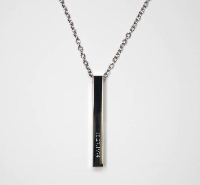 Personalized Vertical Bar Necklaces - Stocking Stuffers for Women