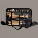  Personalized BBQ Set with Bag | Includes 3 Laser Engraved Tools | Choose from 2 Wood Variants
