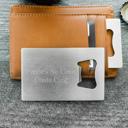 Personalized Credit Card Bottle Opener - Stocking Stuffers for Men