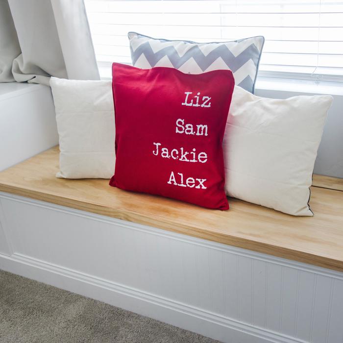Personalized Family Names Throw Pillow Covers - Choose from 4 Colors and 3 Font Styles