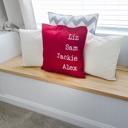  Personalized Family Names Throw Pillow Covers - Choose from 4 Colors and 3 Font Styles