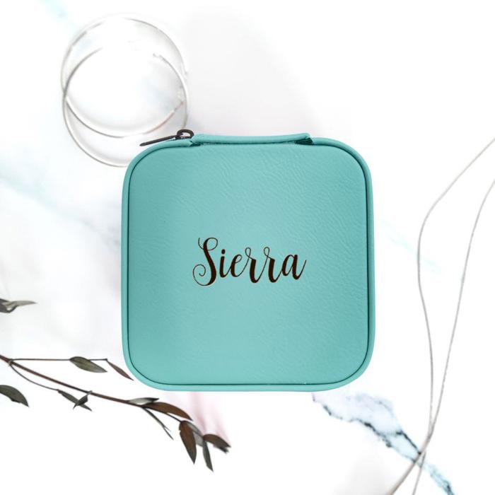 Personalized Jewelry Box (Jewelry Not Included) - Choose from 6 Colors and 27 Designs - Stocking Stuffers for Women