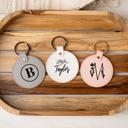  Personalized Circle Leather Tag | Choose from 4 Colors and 24 Designs