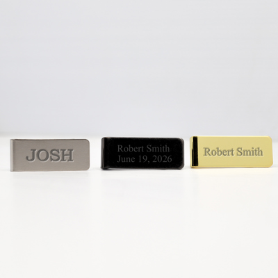 Personalized Metal Money Clip - Choose from 3 Colors and 4 Font Styles - Stocking Stuffers for Men