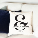  Personalized Throw Pillow Cover for Couples (NO Insert Included) - 18" x 18" - New Year Gift for Couples and Parents