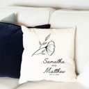  Personalized Throw Pillow Cover for Couples (NO Insert Included) - 18" x 18" - New Year Gift for Couples and Parents