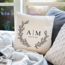  Personalized Throw Pillow Cover for Couples (NO Insert Included) - 18" x 18" - New Year Gift for Couples and Parents