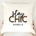  Personalized Animal Print Throw Pillow Covers (NO Insert Included) - 18" x 18" - Choose from 11 Designs - New Year Gift for Women