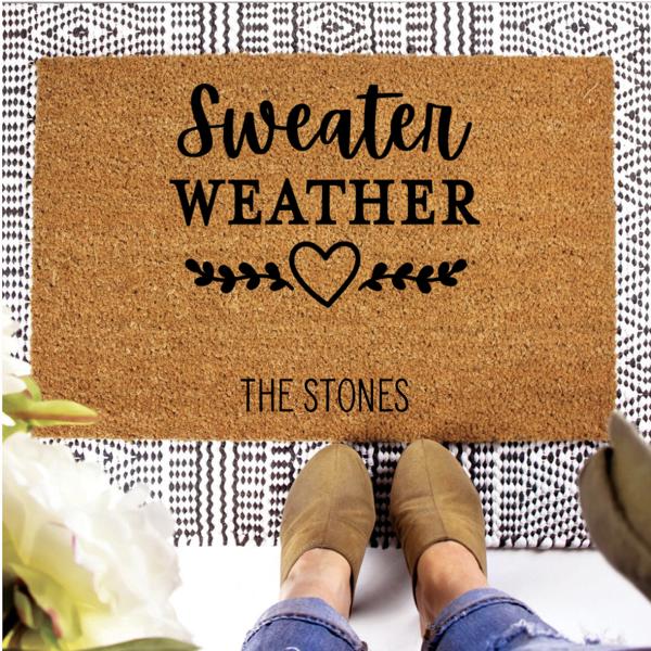 Personalized Fall Coir Doormats - Choose from 4 Sizes and 7 Designs