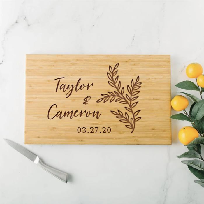 Personalized Cutting Board | Modern Collection Design | Laser Engraved | 11" x 17" Bamboo