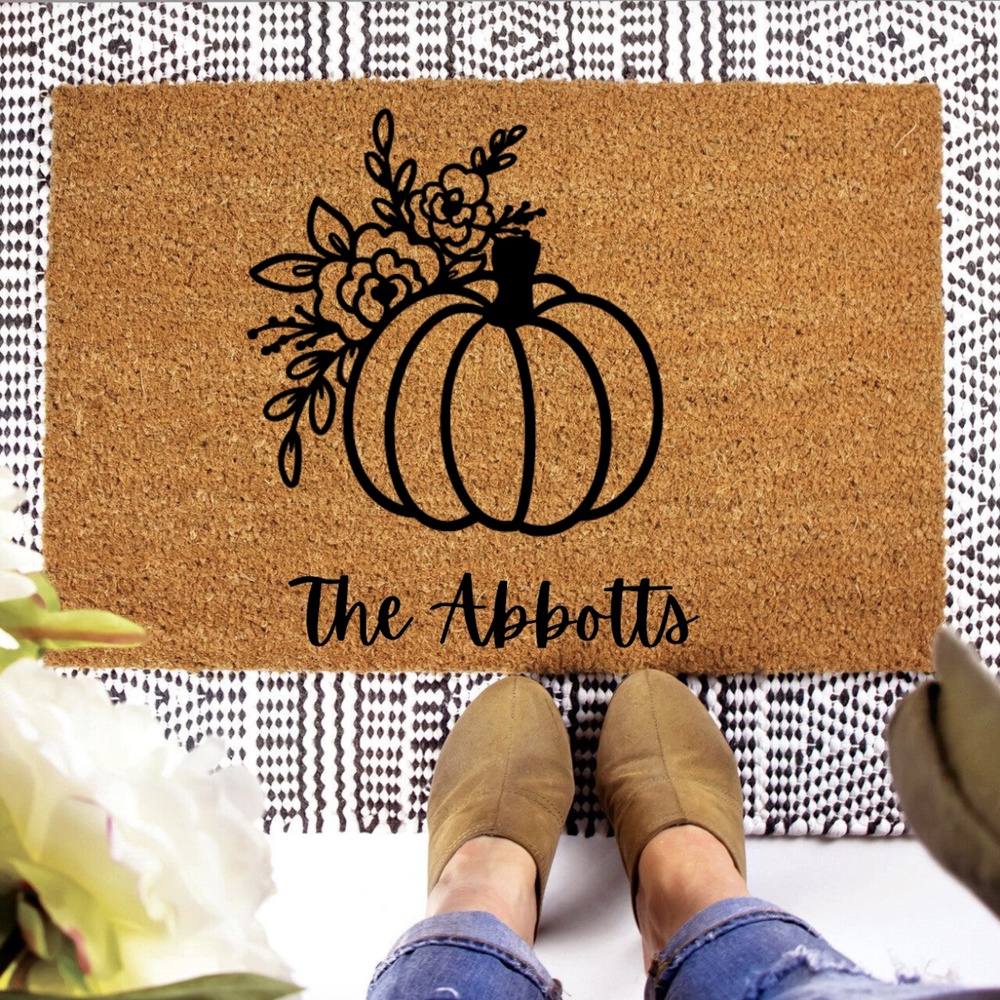 Personalized Fall Coir Doormats - Choose from 4 Sizes and 7 Designs