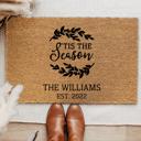  Personalized Christmas Coir Doormats - Choose from 4 Sizes, 3 Print Colors and & 7 Designs - Holiday Welcome Mat