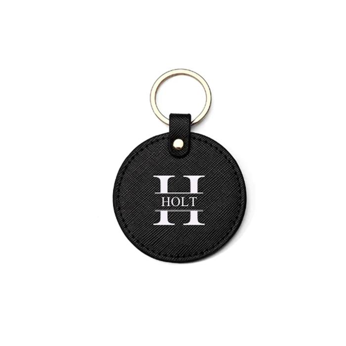Personalized Circle Leather Tag | Choose from 4 Colors and 24 Designs