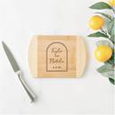  Personalized 6x8 Bamboo Cutting Board with Rounded Edge - Choose from 18 Designs - Cute Wedding Gift for Couples or Parents