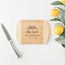  Personalized 6x8 Bamboo Cutting Board with Rounded Edge - Choose from 18 Designs - Cute Wedding Gift for Couples or Parents