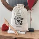  Personalized Valentines Day Gift Bag, White Velvet (Choose from Small, Large) - Custom Love Themed Gift Bag - Anniversary Gift for Him, Her