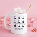  Personalized Valentine’s Day Mugs 11 oz - Black Calligraphy Designs - Choose from 7 Designs