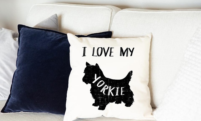 Personalized Dog Breed Throw Pillow Covers (NO Pillow Insert) - 18" x 18" - Choose from 22 Dog Breed Designs - New Year Gift for Pet Lovers