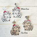 White Cat Christmas Holiday Fun Earrings | 12 Choices