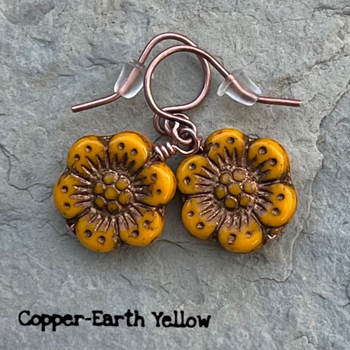 Lightweight Floral Earrings For All Ages | Czech Glass 