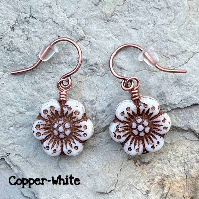 Lightweight Floral Earrings For All Ages | Czech Glass 