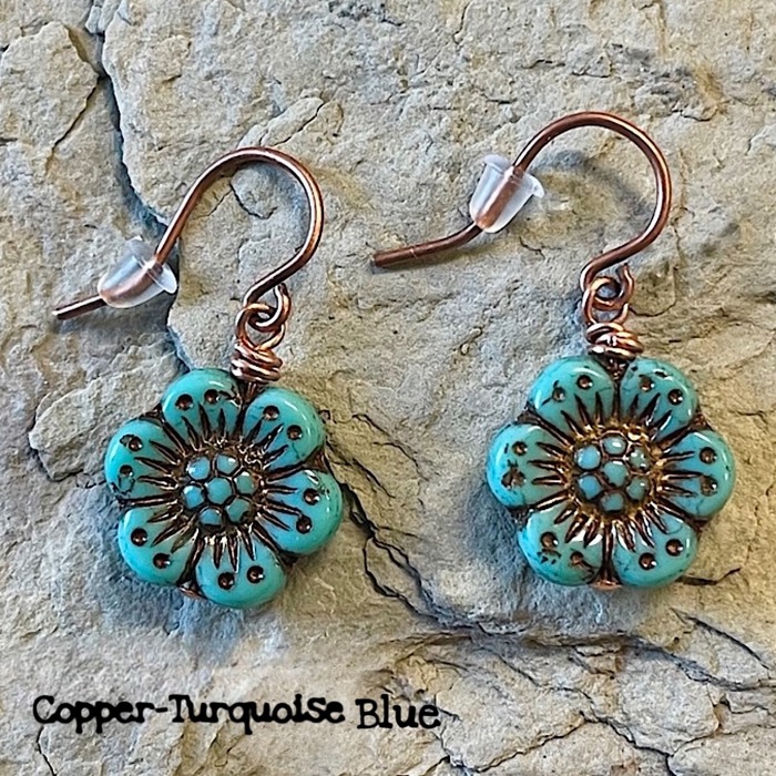 Lightweight Floral Earrings For All Ages | Czech Glass 