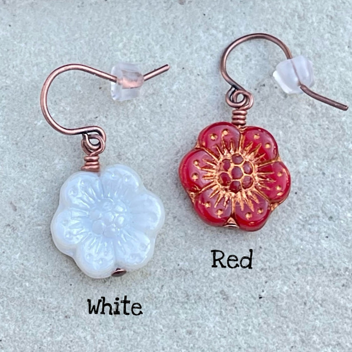 Lightweight Floral Earrings For All Ages | Czech Glass 