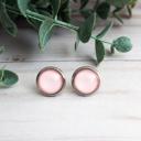  Blush Glass Stud Earrings