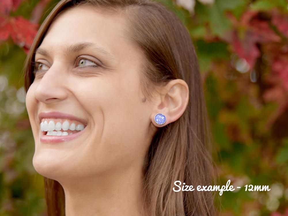 Sports Glass Stud Earrings