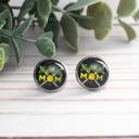 Softball Mom Sports Glass Stud Earrings