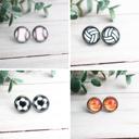  Sports Glass Stud Earrings