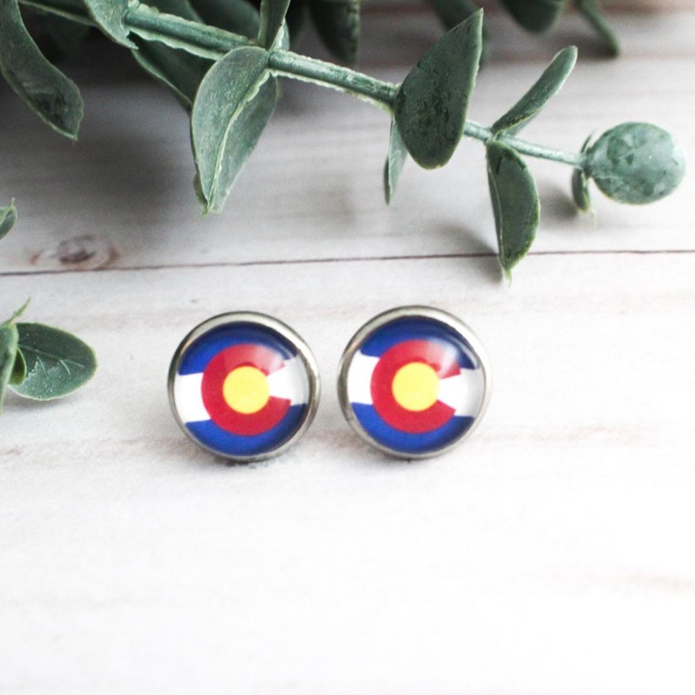 Colorado Glass Stud Earrings