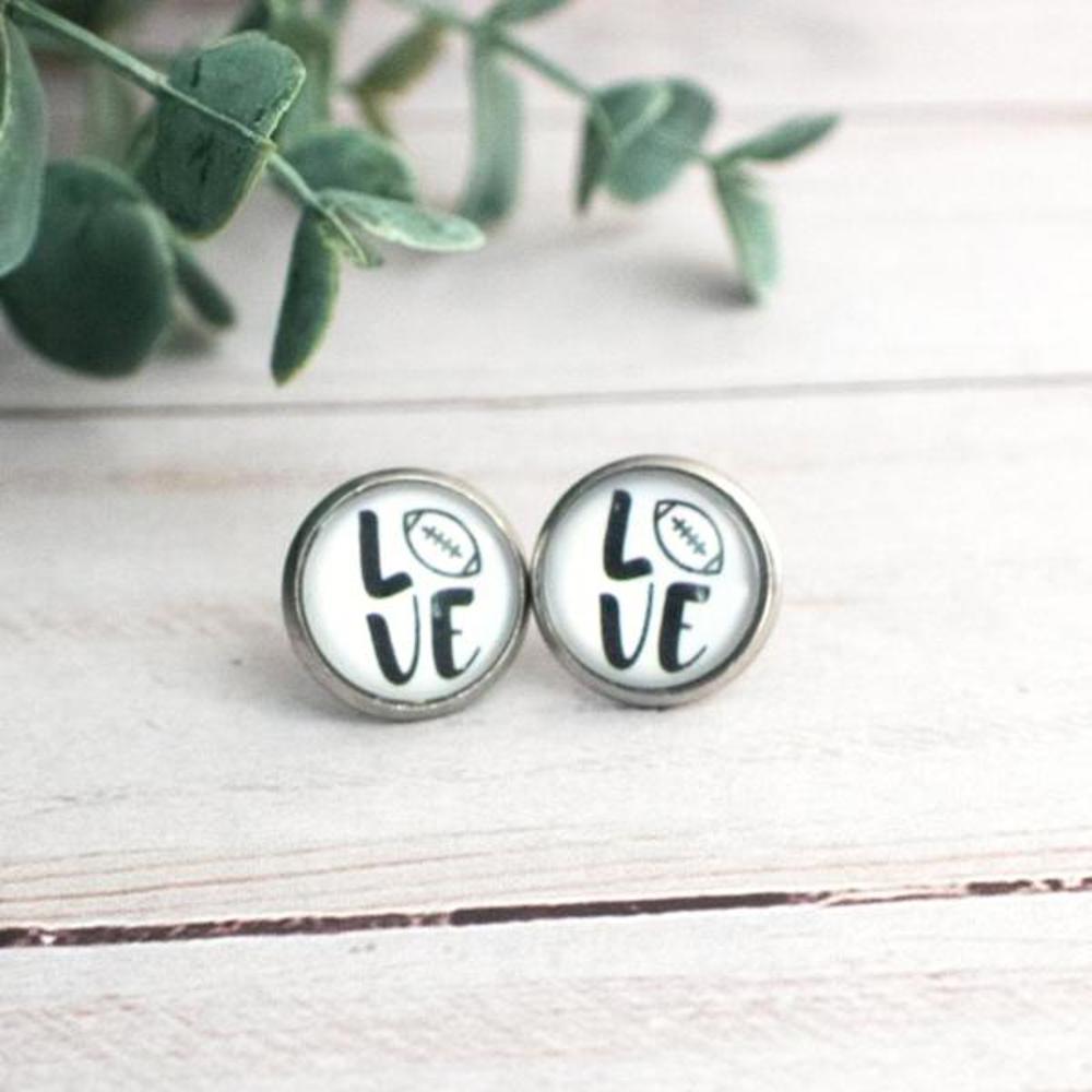 Sports Glass Stud Earrings