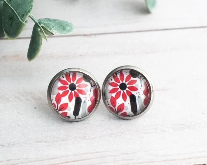Vintage Glass Stud Earrings - Tons of Styles!