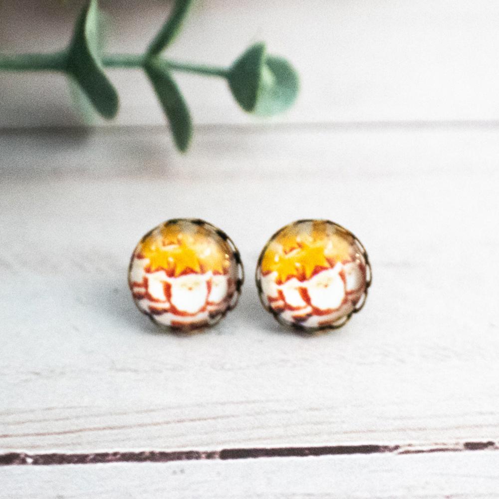 Christmas Glass Stud Earrings