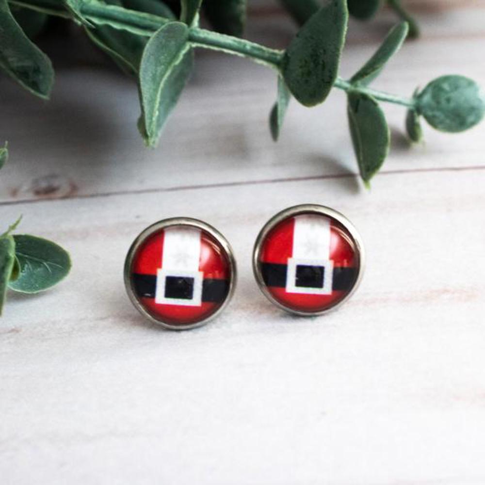 Christmas Glass Stud Earrings