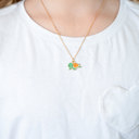  Sea Turtle Enamel Charm Necklace Children's Jewelry Gift