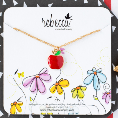 Apple Enamel Necklace Children's