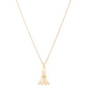  Gold Badminton Birdie Shuttlecock Charm Necklace Sports