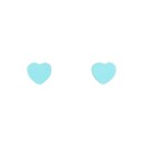  Blue Heart Enamel Post Children's Stud Earring