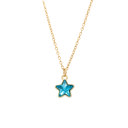  Blue Star Enamel Charm Necklace Children Celestial Gift